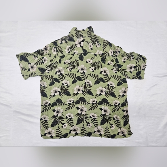 Puritan Mens Hawaiian Tropical Floral Pattern short sleeve button up shirt XL - Picture 7 of 7
